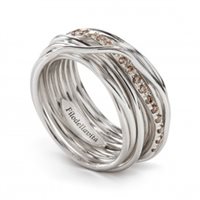 Anello Rubinia Donna Rock Collection Filo Della Vita in Argento Diamante AN13ABR-14 - AN13ABR-14